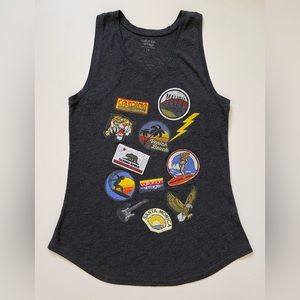 Californian Vintage Girls’ Surf Patches Tank Top - Size 14